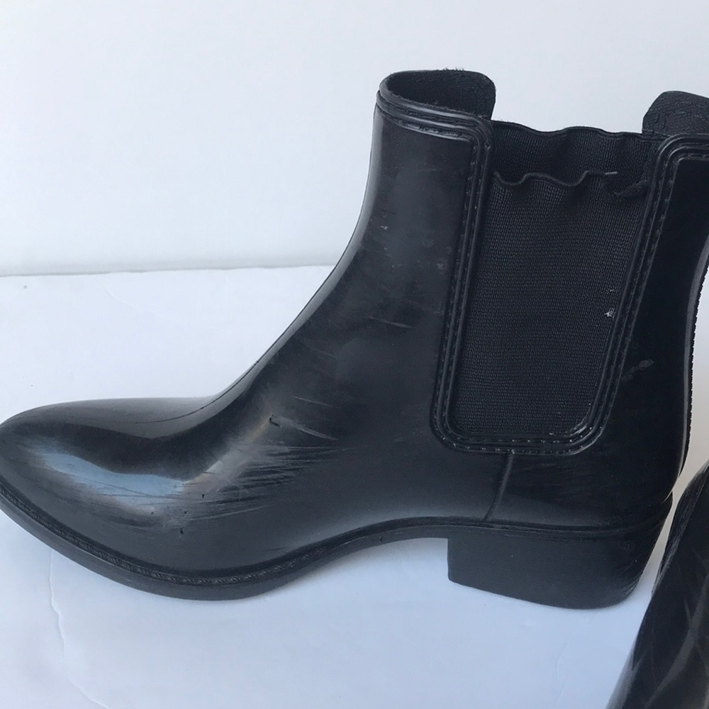 Jeffrey Campbell black ankle rain boots booties 8 - Picture 4 of 8